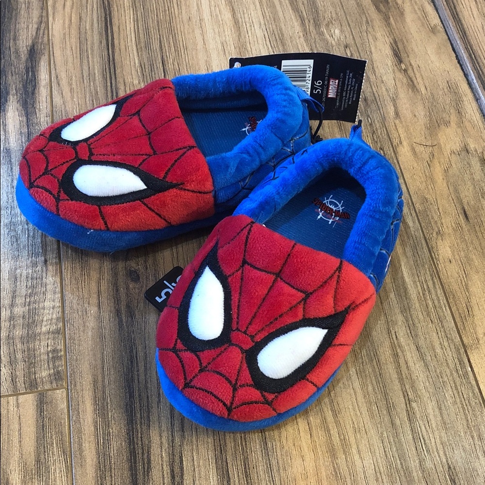 Spiderman Toddler Boys Slippers Size 5-6